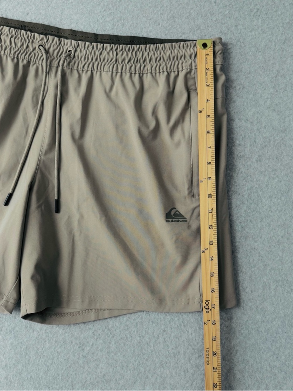 NWT Quiksilver Mens Pull On Shorts XXL Beige Comfort Waistband Stretch 7” Inseam - Picture 15 of 15